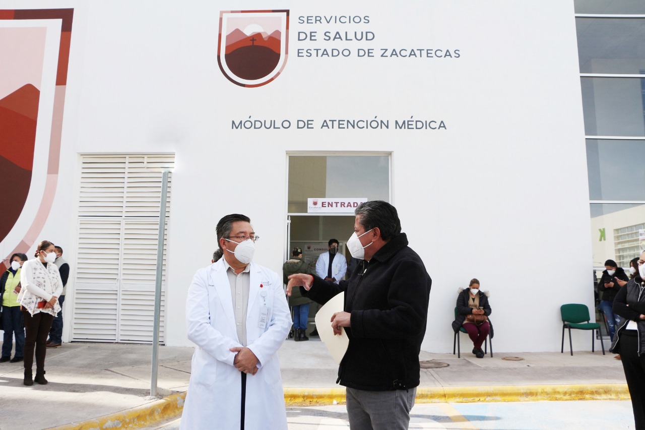 Refuerza Gobernador David Monreal atención a los zacatecanos con nuevo módulo de detección de Covid-19