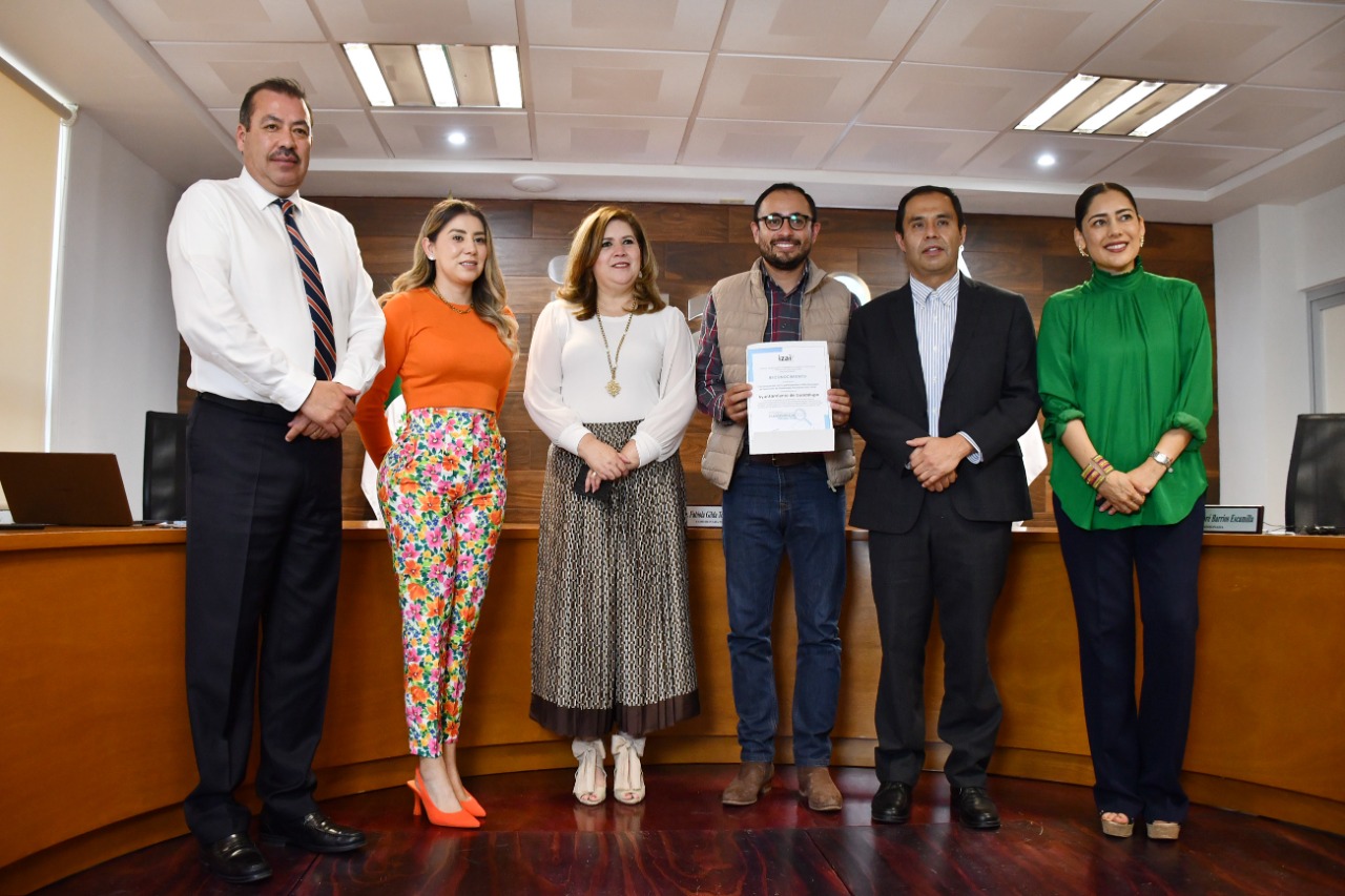 Por buenas prácticas de transparencia proactiva Reconoce IZAI al Ayuntamiento de Guadalupe