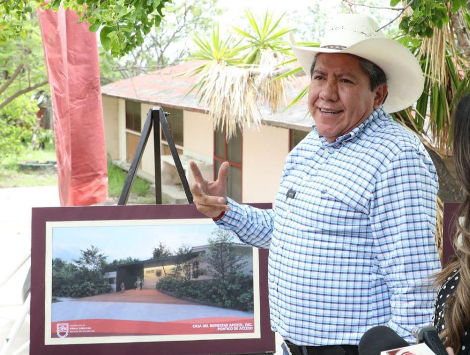 Anuncia Gobernador David Monreal creación de Casa del Bienestar en Apozol