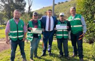 RECONOCE ALCALDE JORGE MIRANDA TRABAJO DE COMPAÑEROS DE SERVICIOS PÚBLICOS POR MANTENIMIENTO A ÁREAS VERDES