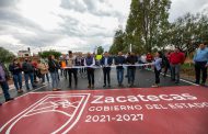 Para avanzar en el bienestar social, entrega Gobernador David Monreal la pavimentación de tres calles en Guadalupe