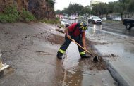 ATIENDEN DE MANERA CONJUNTA DAÑOS PROVOCADOS POR TROMBA CAÍDA EN LA CAPITAL