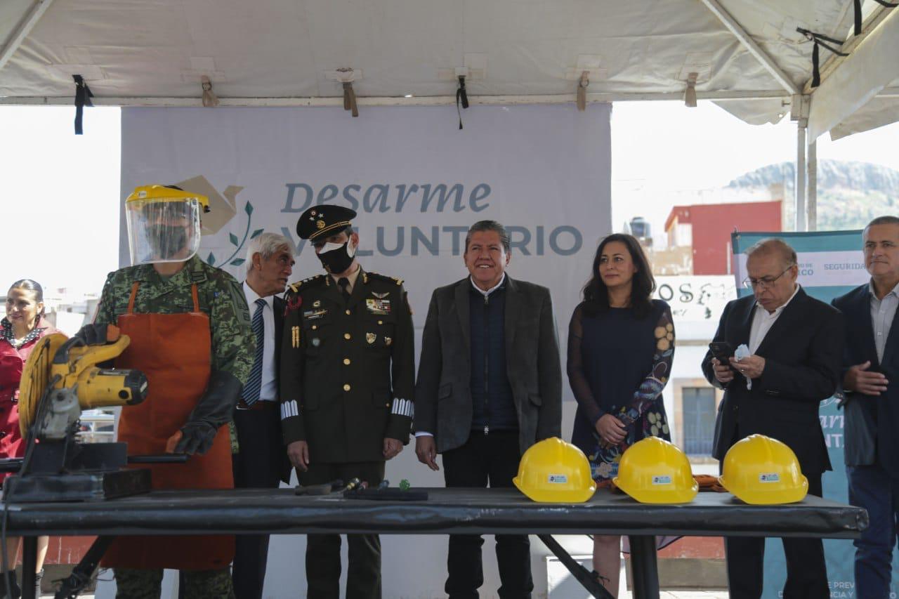 Encabeza Gobernador David Monreal inauguración de las Ferias de Paz y Desarme Voluntario en Zacatecas