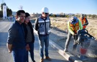 Con la construcción de guarniciones y banquetas Mejora Julio César Chávez infraestructura vial en todo el municipio