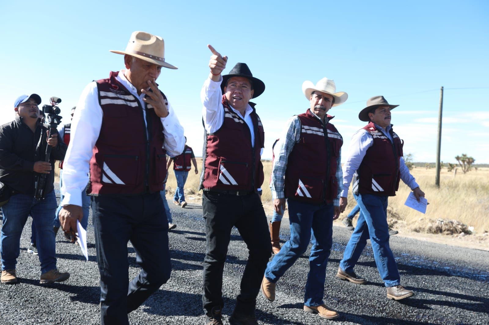 Con la reconstrucción de vialidades en Cañitas, continúa Gobernador David Monreal el rescate carretero en Zacatecas