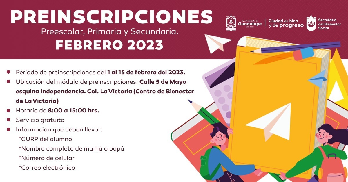 Instala Municipio de Guadalupe, módulo de apoyo para preinscripciones