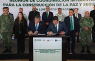 Firman Gobernadores David Monreal y Ricardo Gallardo convenio en materia de seguridad entre Zacatecas y San Luis Potosí