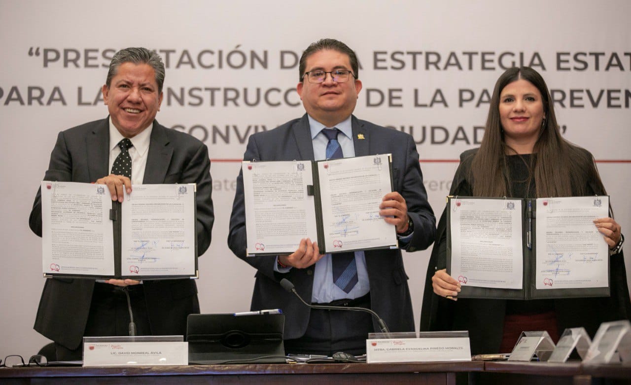 Presenta Gobernador David Monreal la Estrategia Estatal para la Construcción de Paz, Prevención y Convivencia Ciudadana