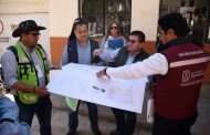 Supervisan obras en el centro de la Ciudad de Guadalupe