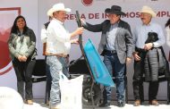 Entrega Gobernador David Monreal insumos e implementos agropecuarios por 8 mdp, a Guadalupe