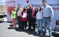 Con entrega de materiales para construcción Se benefician 100 familias guadalupenses con apoyos de mejoramiento de vivienda
