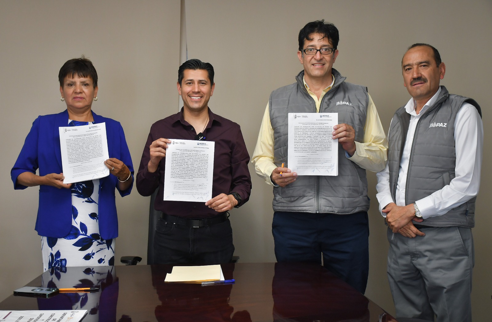 Firman convenio de colaboración Municipio de Guadalupe y JIAPAZ para acciones de bacheo