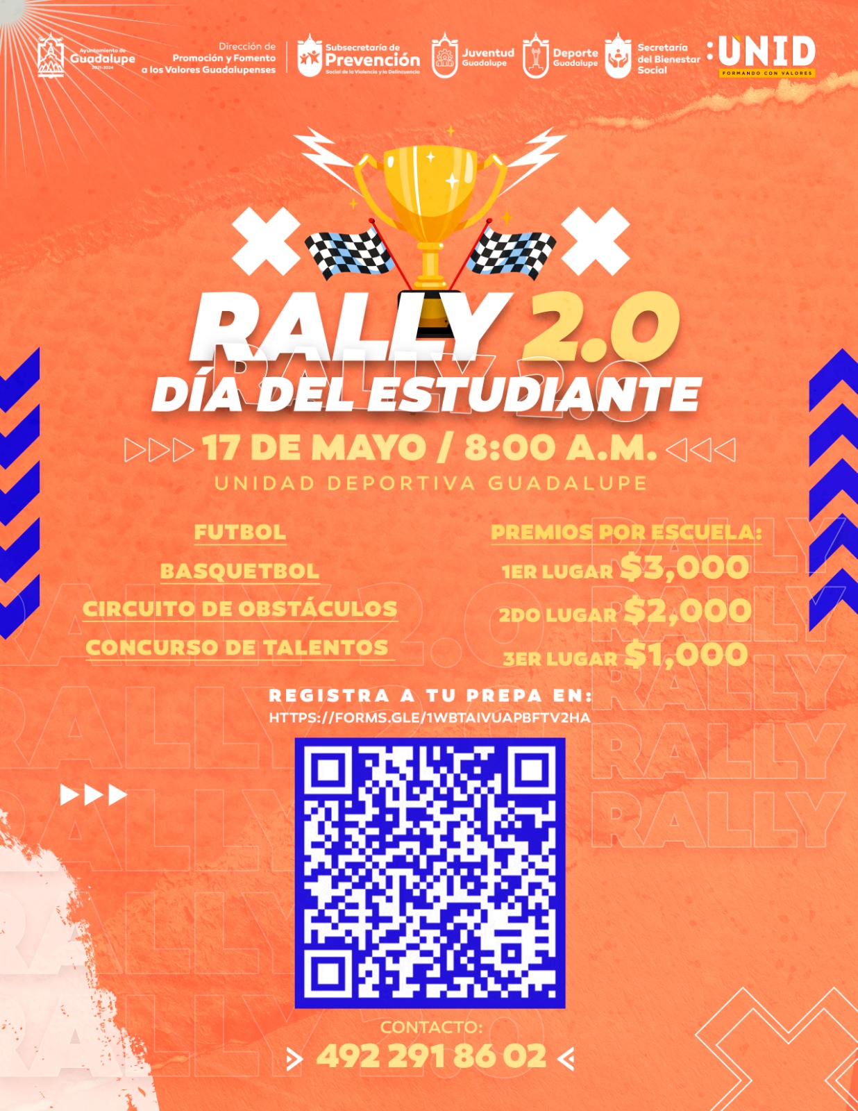 Para celebrar el Día del Estudiante Convocan a estudiantes de preparatoria a participar en Rally 2.0