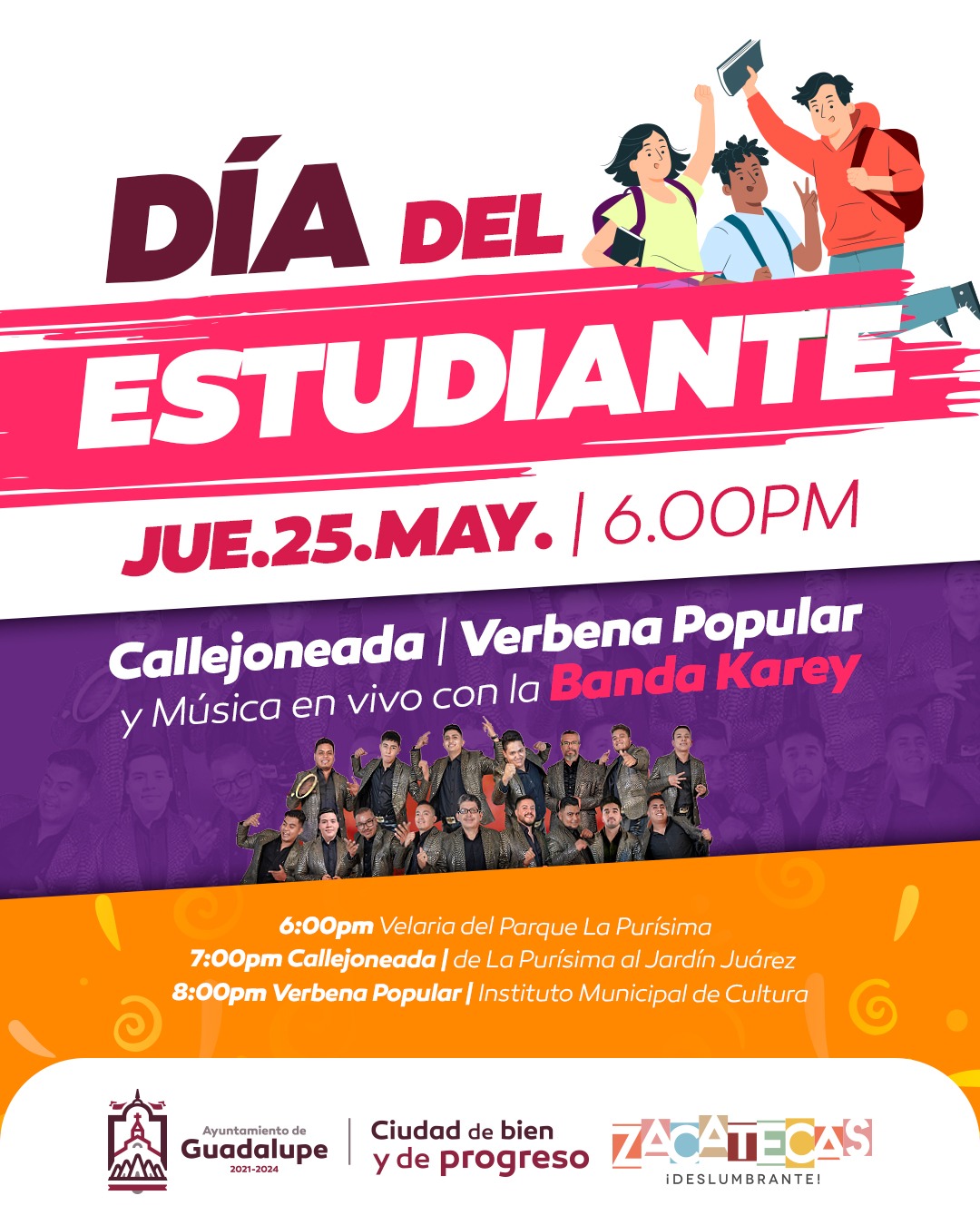 Para celebrar el Día del Estudiante Invitan a jóvenes guadalupenses a callejoneada