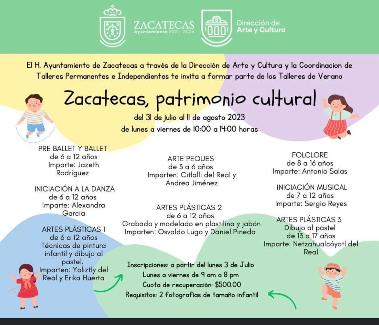 INVITA LA CAPITAL A SUMAR A NIÑAS Y NIÑOS A LOS TALLERES ARTÍSTICOS DE VERANO