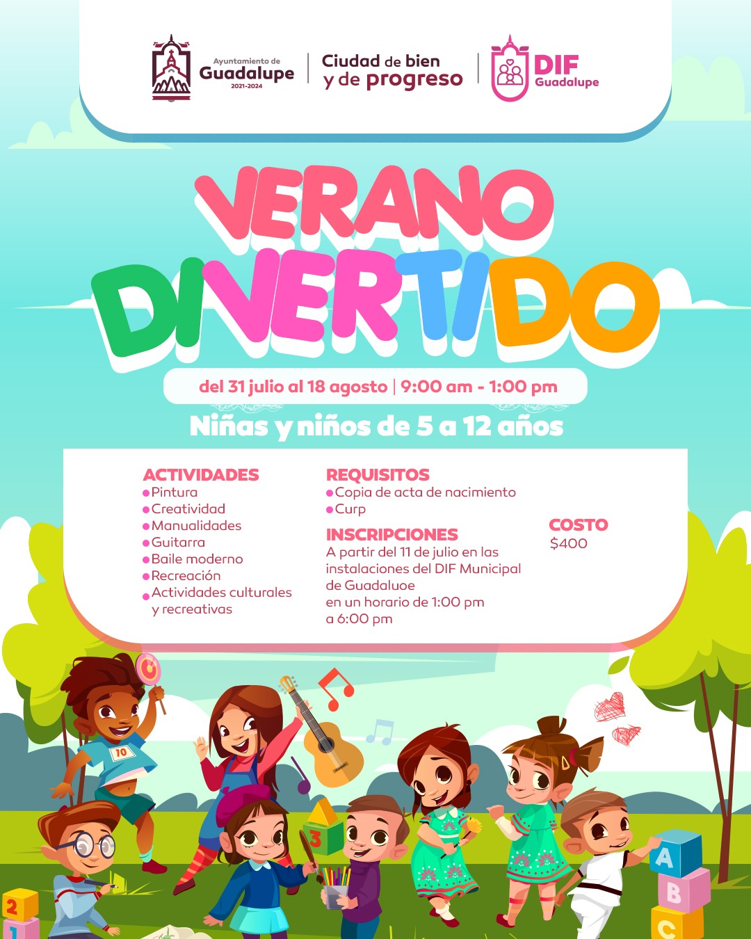 Invita Municipio de Guadalupe a ser parte de un ‘Verano divertido’