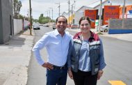 Supervisa José Saldívar pavimentaciones en Colonia Parque Industrial