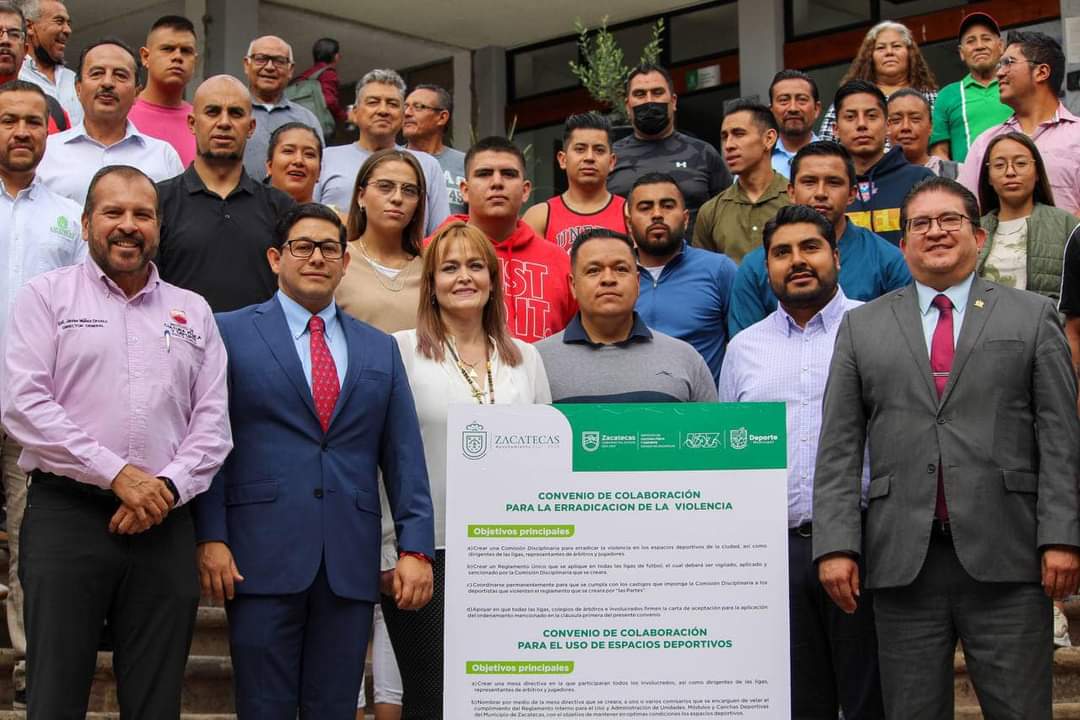 FIRMAN CONVENIO DE COLABORACIÓN PARA ERRADICAR LA VIOLENCIA DE ESPACIOS DEPORTIVOS DE LA CAPITAL