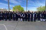 CELEBRAN HONORES A LA BANDERA EN ESCUELA “FRANCISCO VILLA”