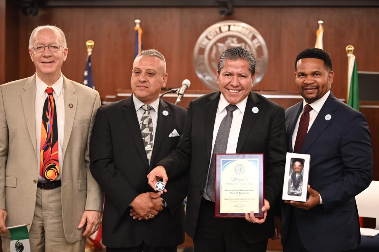 Gobernador David Monreal da continuidad al hermanamiento con Aurora, Illinois, y se trabajará en una agenda de beneficio mutuo