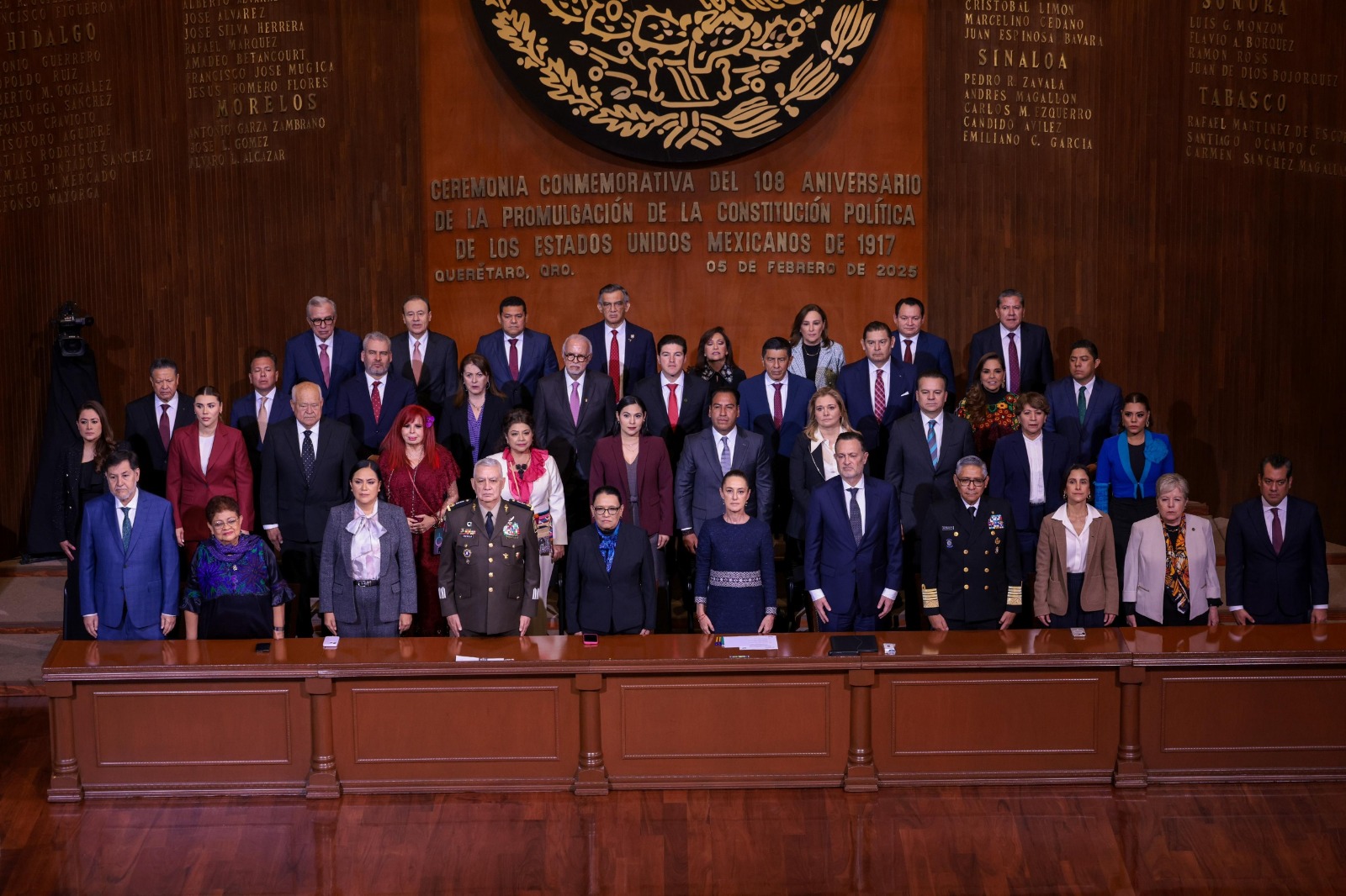 Acompaña Gobernador David Monreal a Presidenta Claudia Sheinbaum en conmemoración del 108 Aniversario de la Constitución