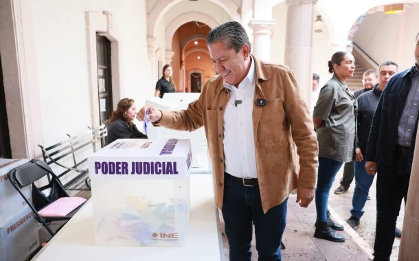Emite su voto Gobernador David Monreal Ávila en la primera elección popular en 200 años del Poder Judicial de México