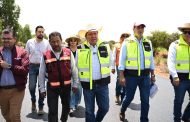 Supervisa Gobernador David Monreal avances de Programa Rescate Carretero en Fresnillo