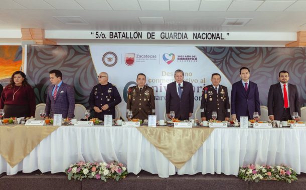 Zacatecas recupera su paz gracias al trabajo valiente de la Guardia Nacional: Gobernador David Monreal al conmemorar el sexto aniversario de la corporación