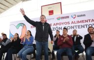 Reparte Gobernador David Monreal 500 apoyos alimentarios de Corazón Contento a familias de Rancho Grande, Fresnillo