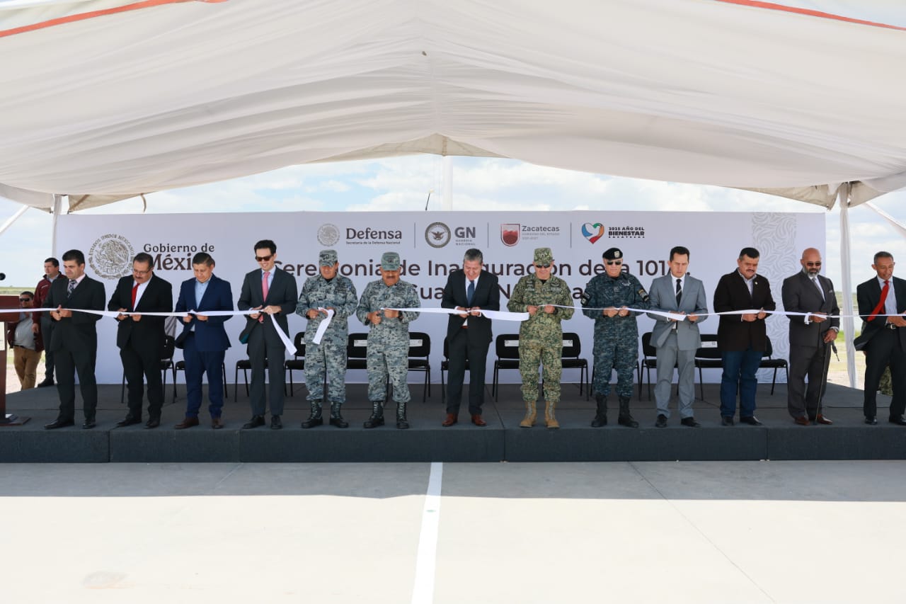 Inaugura Gobernador David Monreal nuevas instalaciones de la Guardia Nacional en Río Grande para reforzar la seguridad en el norte del estado