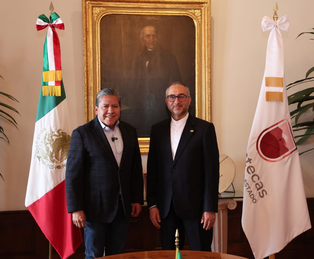 Recibe Gobernador David Monreal Ávila a Embajador de Irán en México; Zacatecas, primer estado que visita en el país