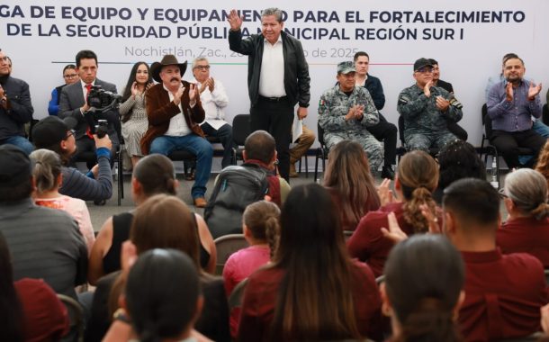 Fortalece Gobernador David Monreal con equipamiento e infraestructura de seguridad pública a la Región Sur I; invierte 32.8 millones de pesos