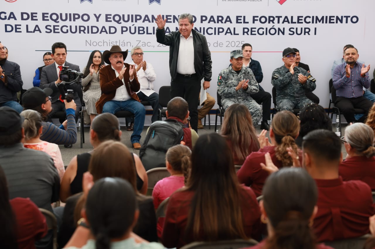 Fortalece Gobernador David Monreal con equipamiento e infraestructura de seguridad pública a la Región Sur I; invierte 32.8 millones de pesos