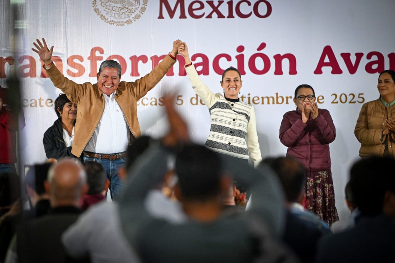 Reconoce Presidenta de México, Claudia Sheinbaum, trabajo que realiza Gobernador David Monreal por Zacatecas