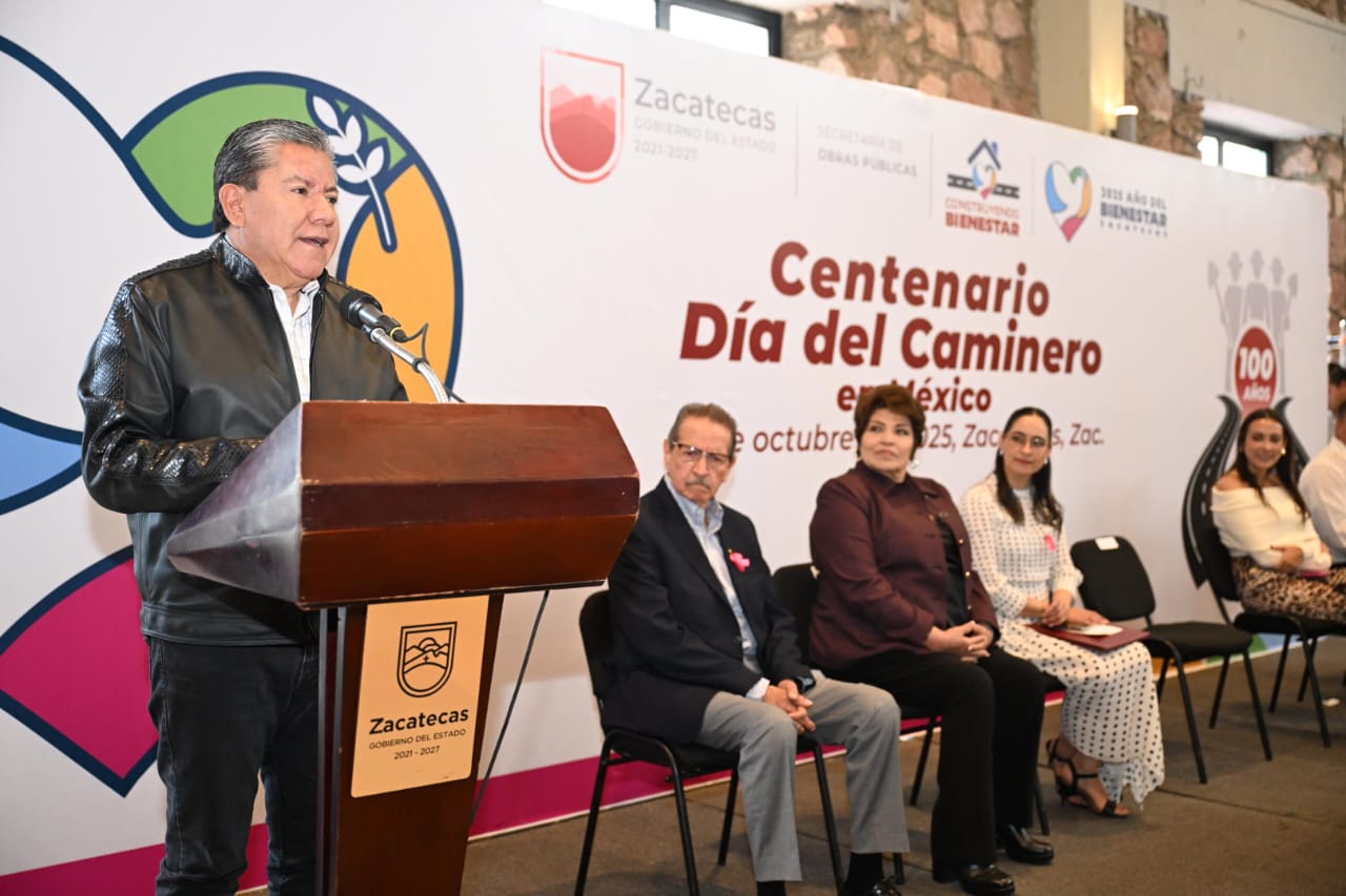 Encabeza Gobernador David Monreal Ávila conmemoración del Centenario del Día del Caminero en Zacatecas