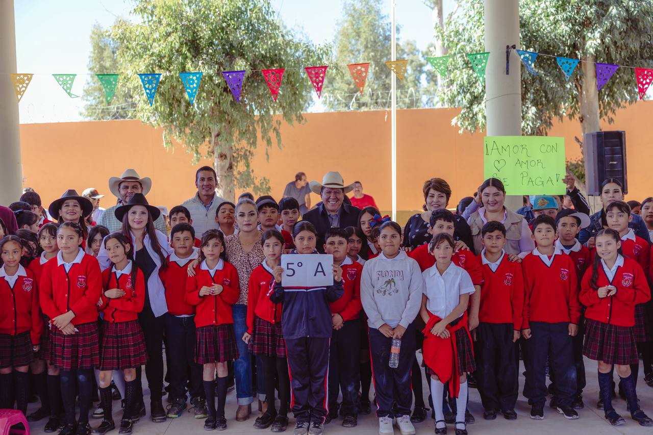 Inaugura Gobernador David Monreal infraestructura educativa en Noria de Ángeles