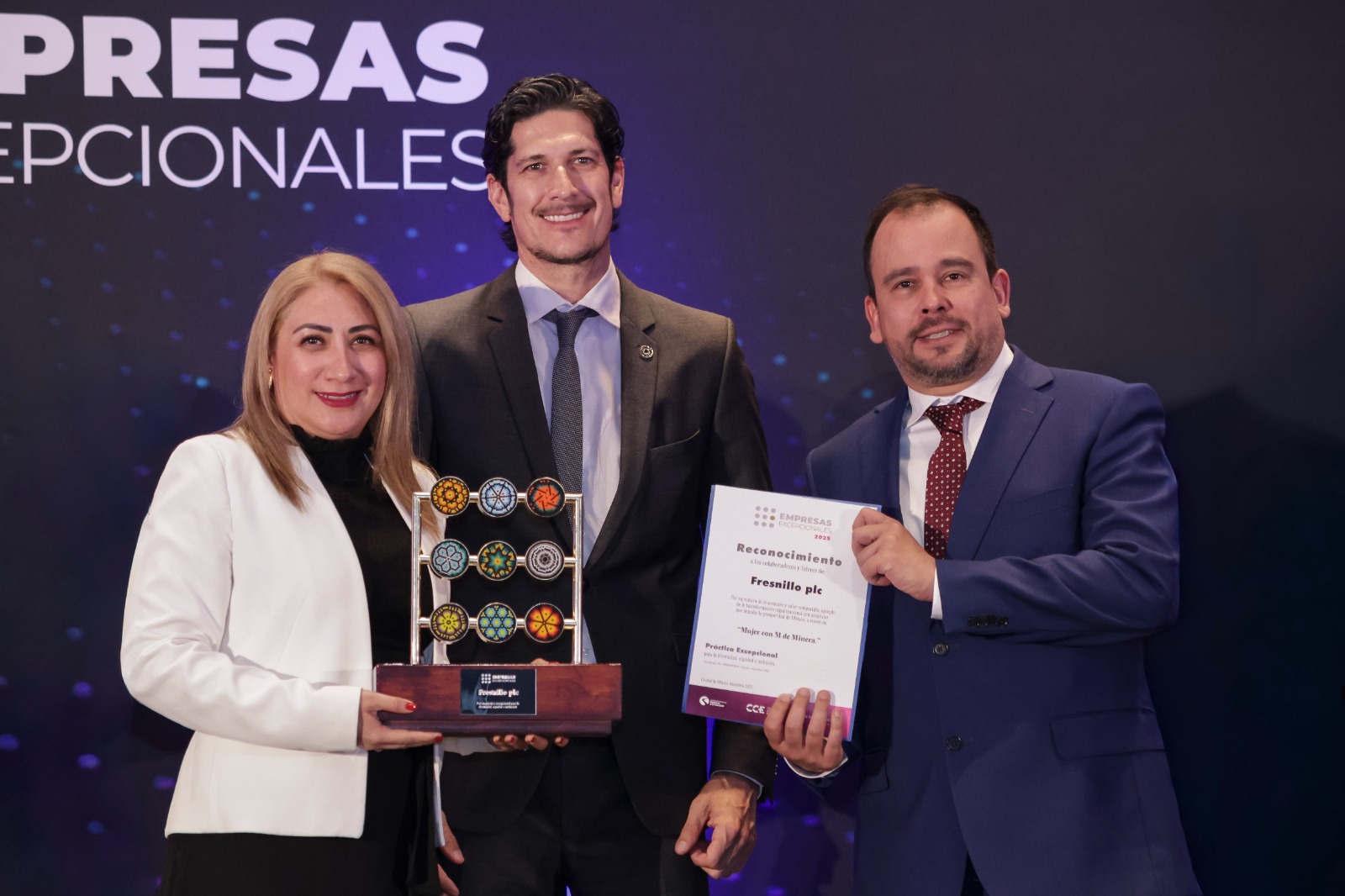 Fresnillo plc es reconocida como Empresa Excepcional por su práctica  “Mujer con M de Minera” Ciudad de México, 1o de diciembre de 2025.